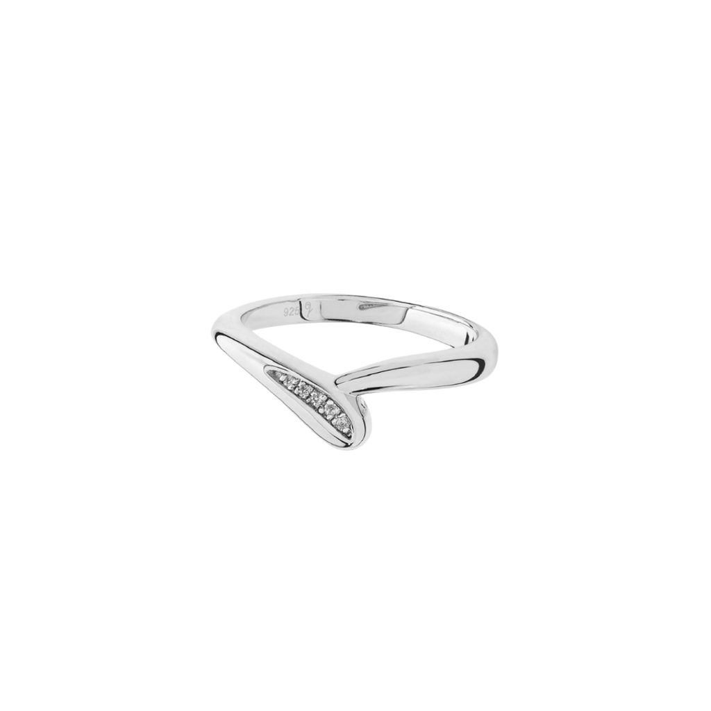 Lucy Quartermaine Skinny Drip Ring In Sterling Silver