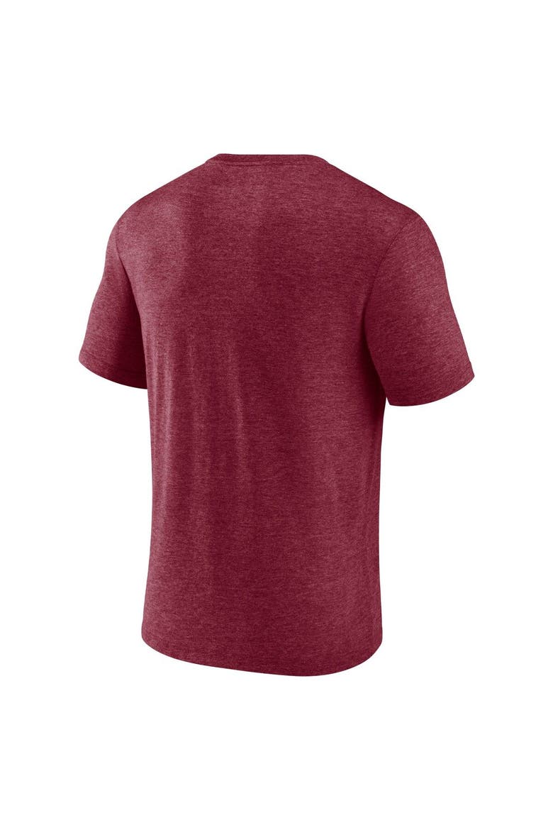 Men's Fanatics Branded Heathered Burgundy Washington Commanders Sporting Chance Tri-Blend T-Shirt, Alternate, color, Burgundy