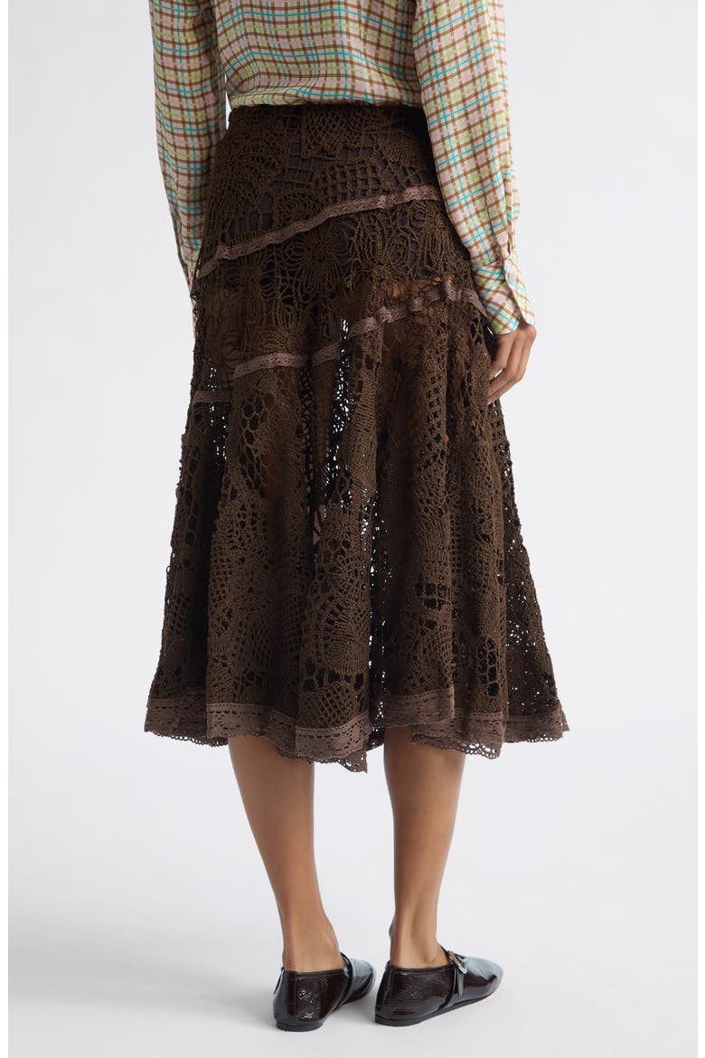 Yuka Lace Skirt, Alternate, color, BROWN