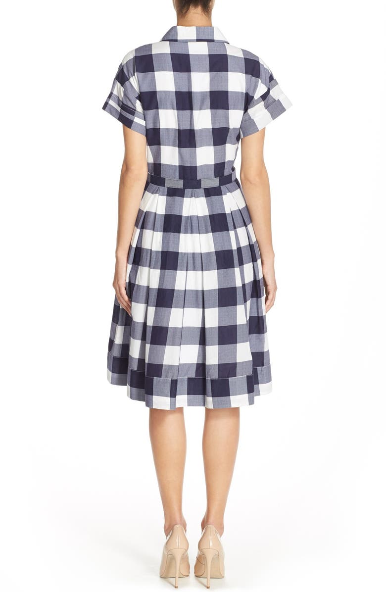 Eliza J Woven Gingham Shirtdress, Alternate, color, 