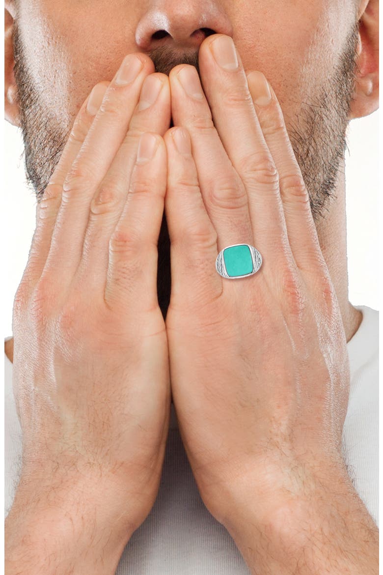 Sterling Silver Turquoise Ring - Size 10, Alternate, color, BLUE
