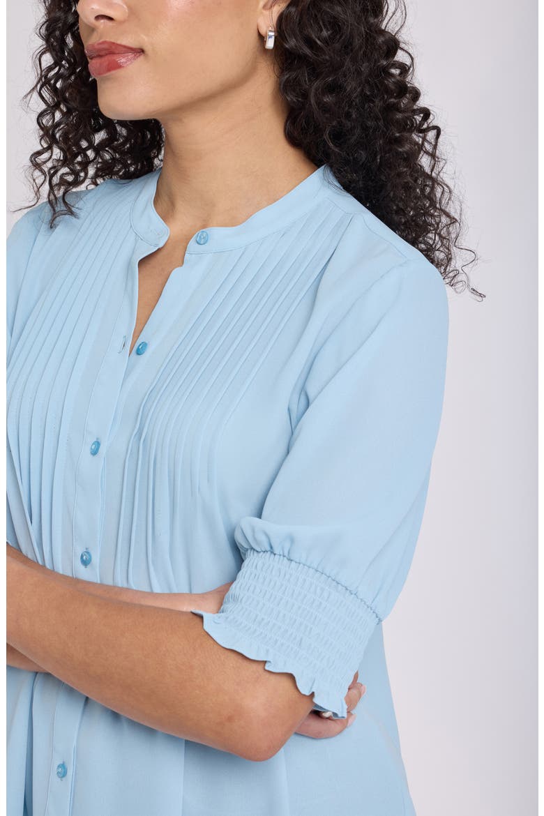 Pleated Peasant Blouse, Alternate, color, STARLIGHT