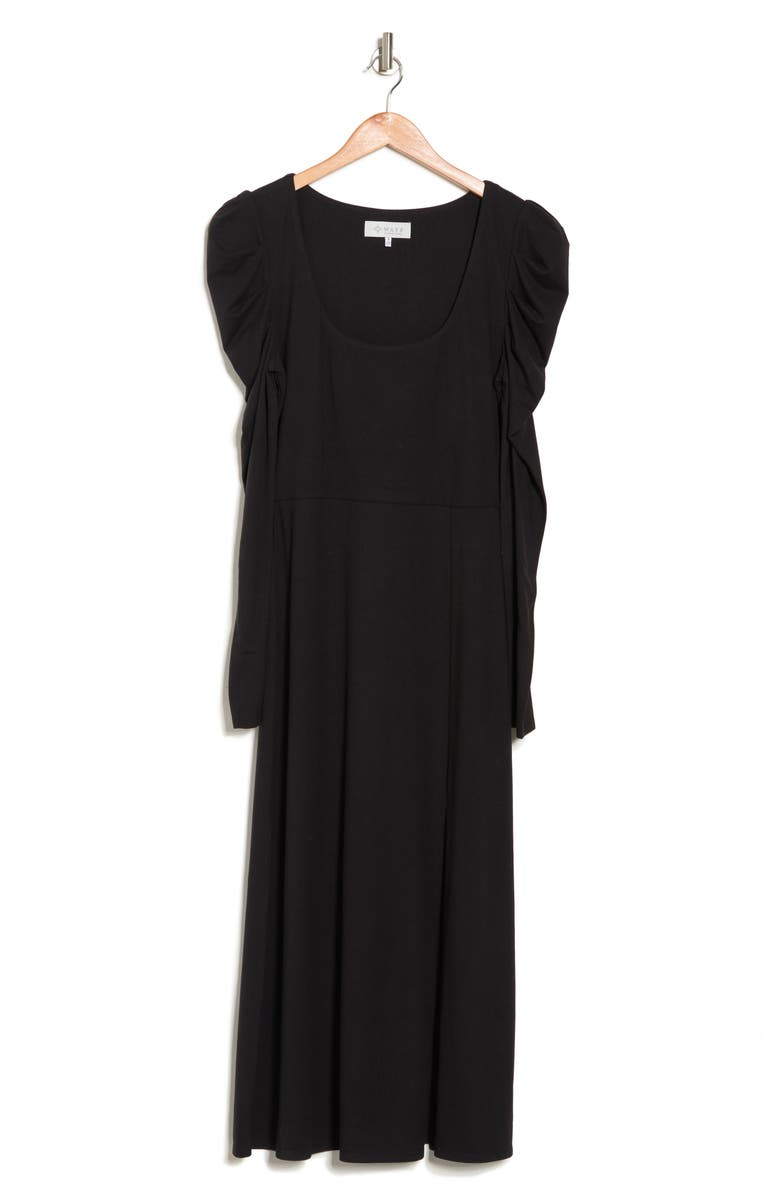 WAYF Puff Long Sleeve Midi Dress, Alternate, color,