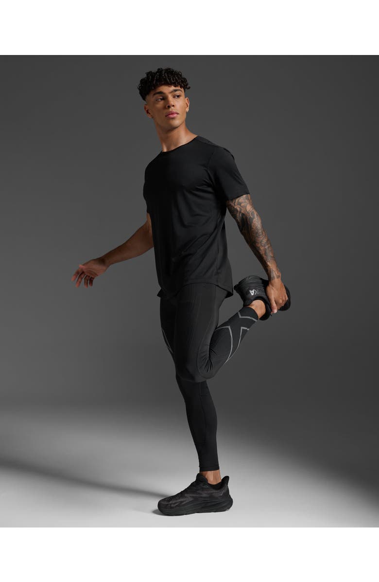 2XU Light Speed Tech Tee, Alternate, color, Black/Black Reflective