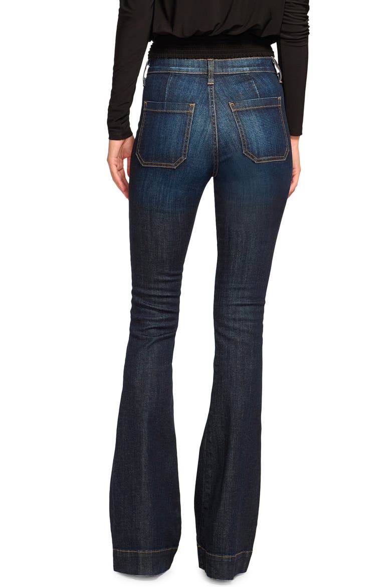 Cindy High Waist Flare Jeans, Alternate, color, DARK RINSE