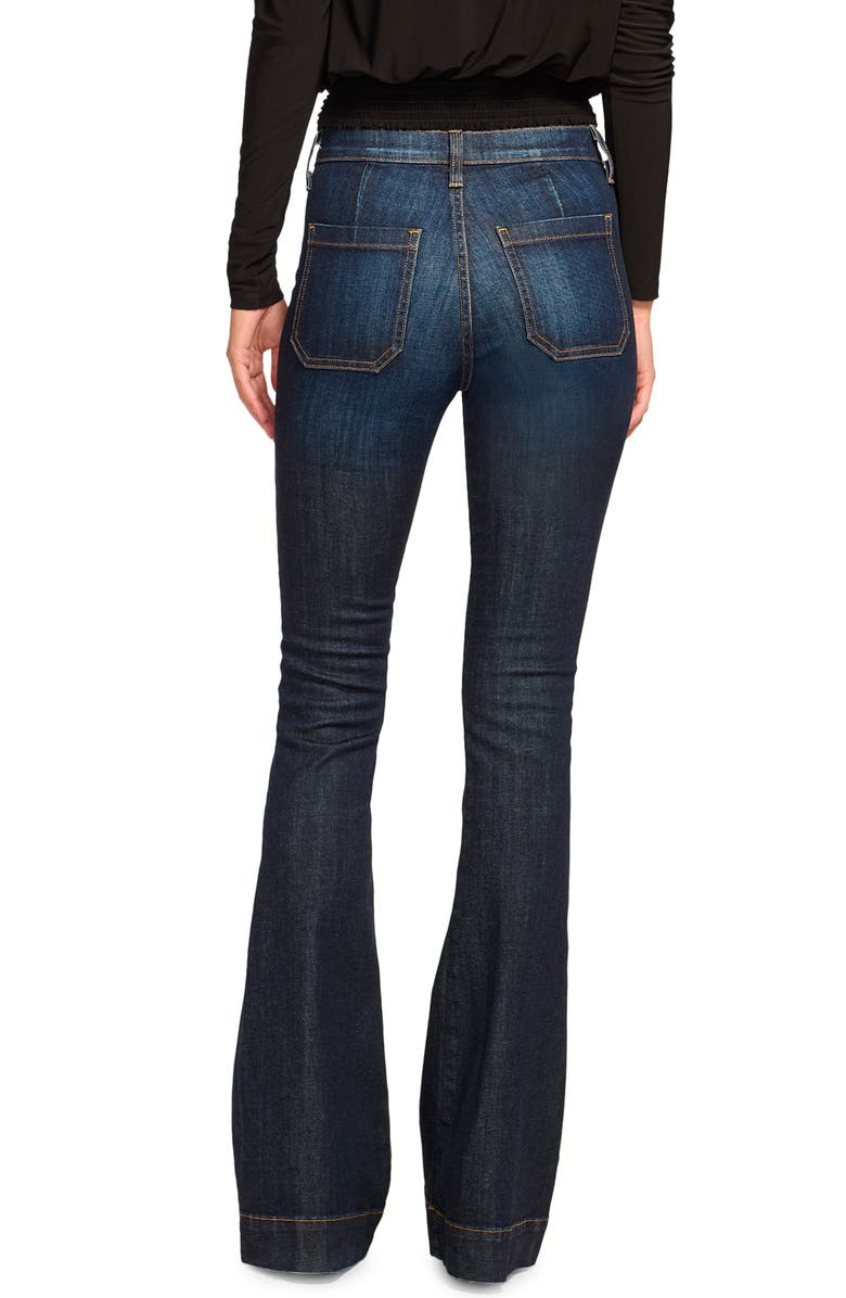 Ramy Brook Cindy High Waist Flare Jeans, Alternate, color, Dark Rinse