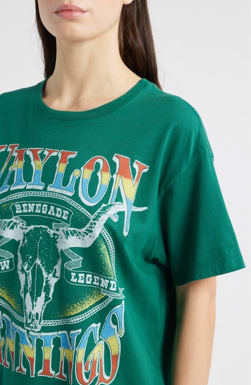 Daydreamer Waylon Jennings Outlaw Legend Graphic T-shirt In Hunter