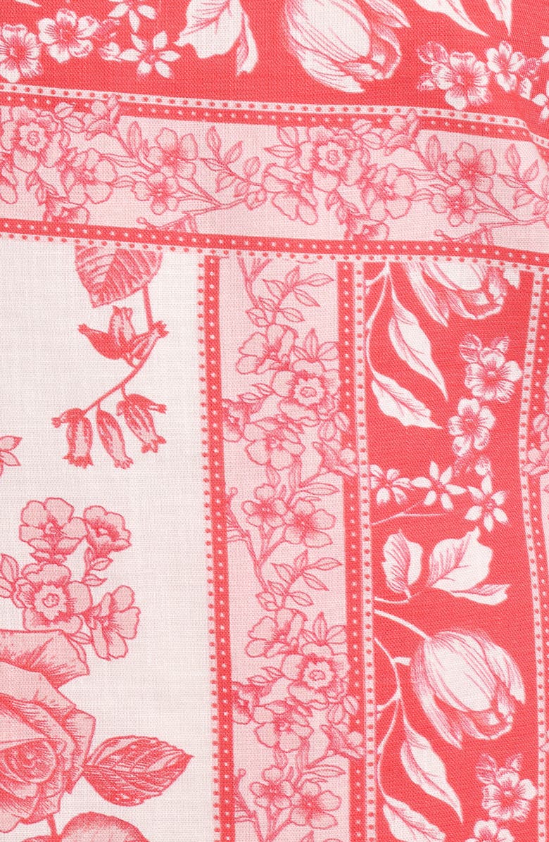 Petal & Pup Rosemarie Border Print Strapless Top, Alternate, color,