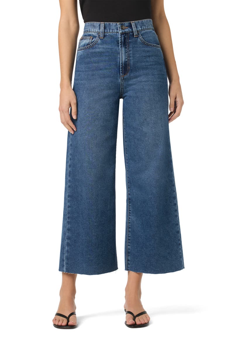 Raw Hem High Waist Crop Wide Leg Jeans, Main, color, NEREO