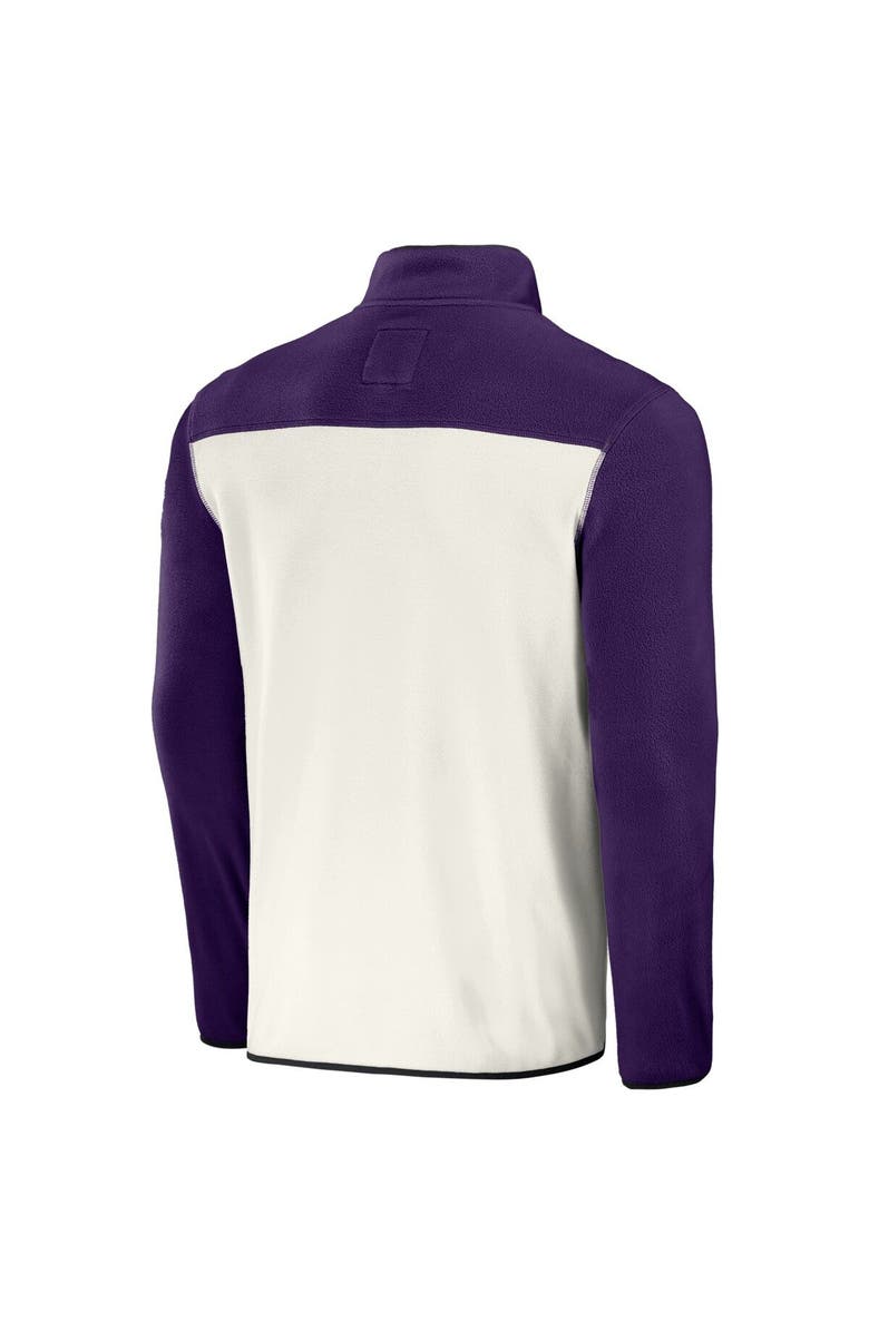 NFL X DARIUS RUCKER Men's NFL x Darius Rucker Collection by Fanatics Purple/Cream Baltimore Ravens Micro Fleece Quarter-Snap Jacket, Alternate, color, 