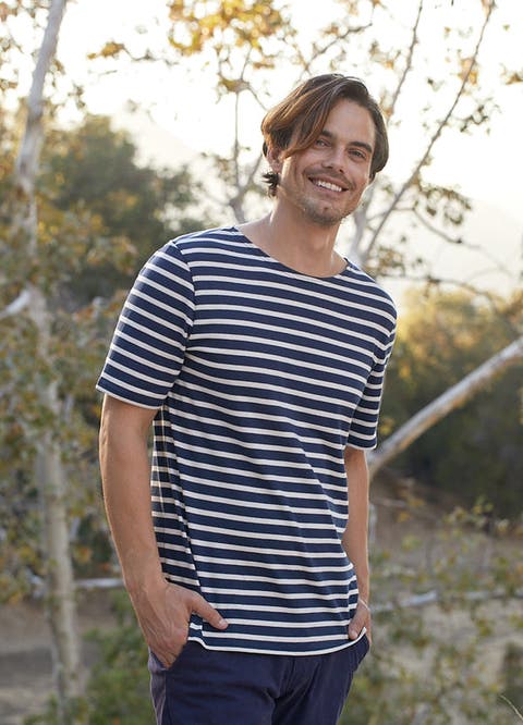 LEVANT MODERN - Breton Stripe Short Sleeve Shirt