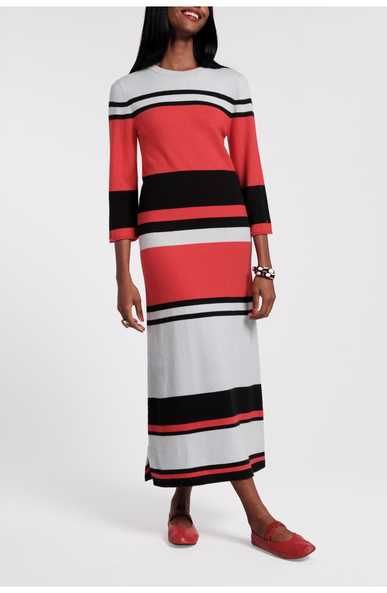 Frances Valentine Cozy Knit Maxi, Alternate, color, Red/Blue/Black