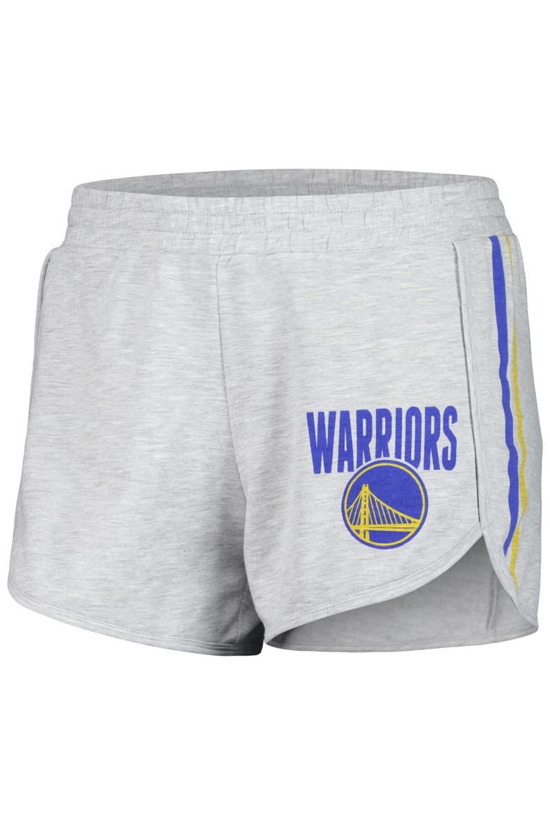 Women's Concepts Sport Gray Golden State Warriors Cedar Long Sleeve T-Shirt & Shorts Sleep Set, Alternate, color, Gray