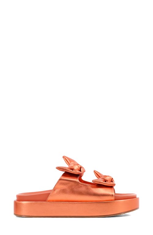 Shushop Kiki Platform Slide Sandal In Orange