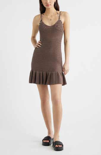 Open Stitch Cover-Up Minidress