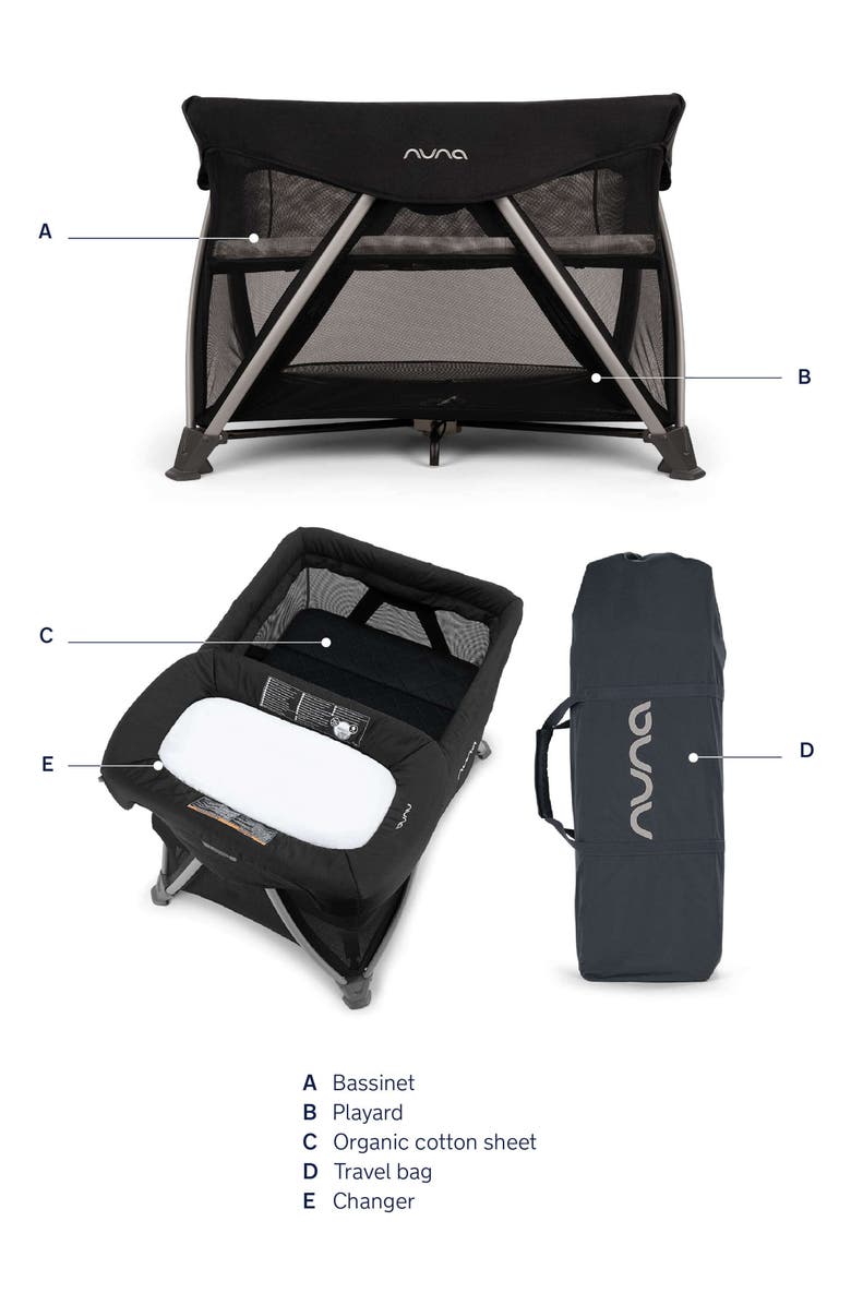 Nuna Sena<sup>™</sup> Aire Travel Crib & Changer, Alternate, color, Caviar