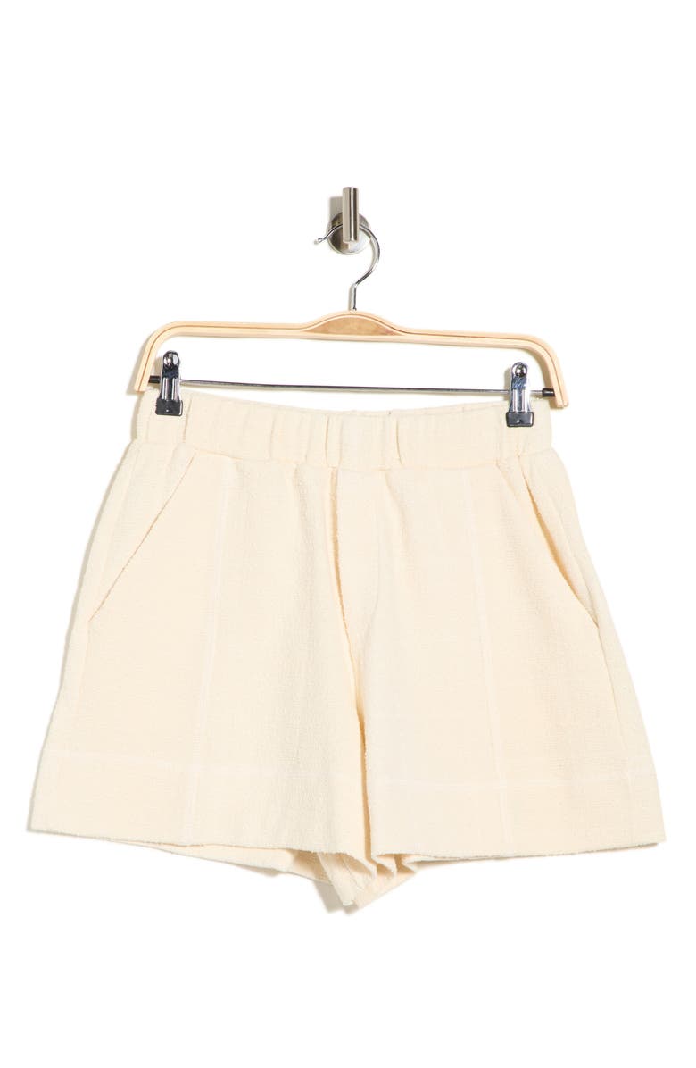 DRESS TO Cotton Blend Pull-On Shorts, Alternate, color, Off White
