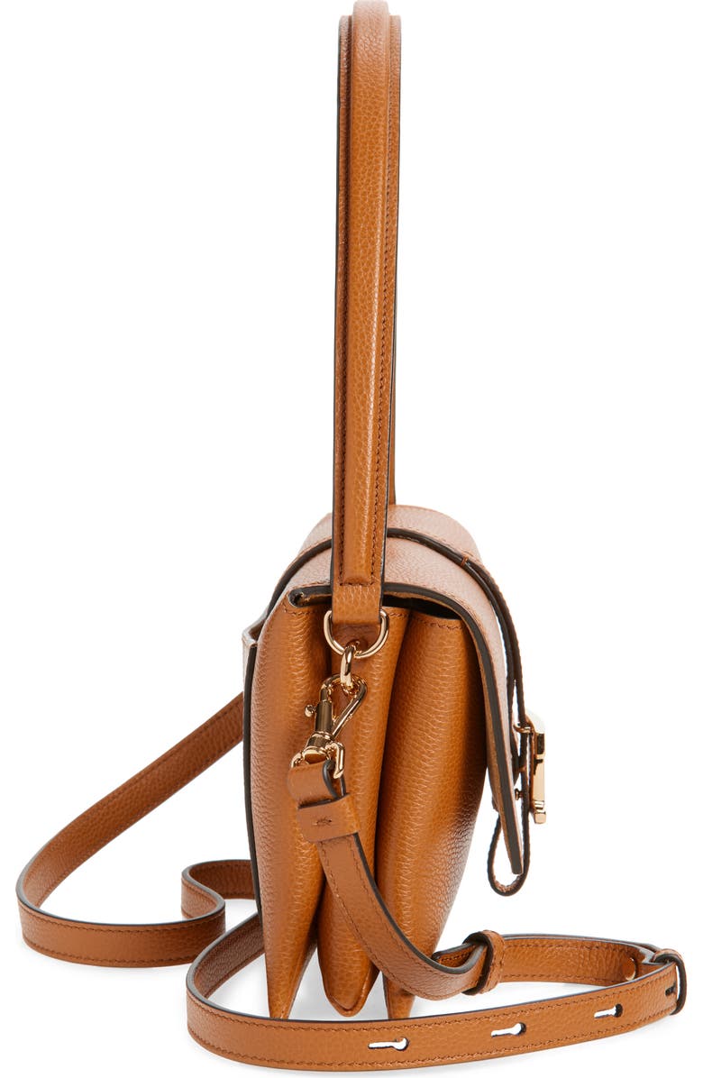 Tod's Mini T Timeless Leather Shoulder Bag, Alternate, color, Kenia Scuro