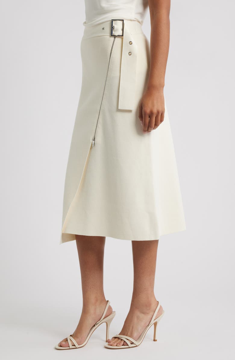 BOSS Feliora Wrap Skirt, Alternate, color, Soft Cream