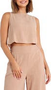 Petal & Pup Nicola Crop Linen Blend Tank