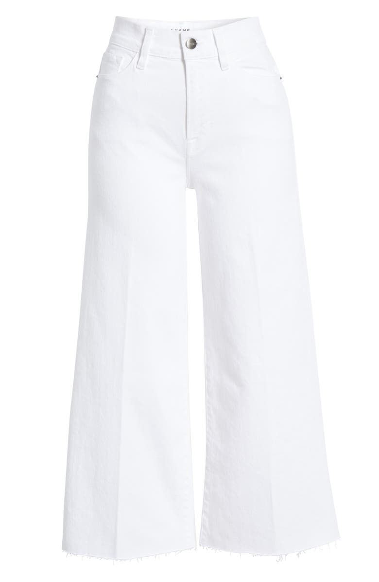 FRAME High Waist Crop Wide Leg Jeans, Alternate, color,