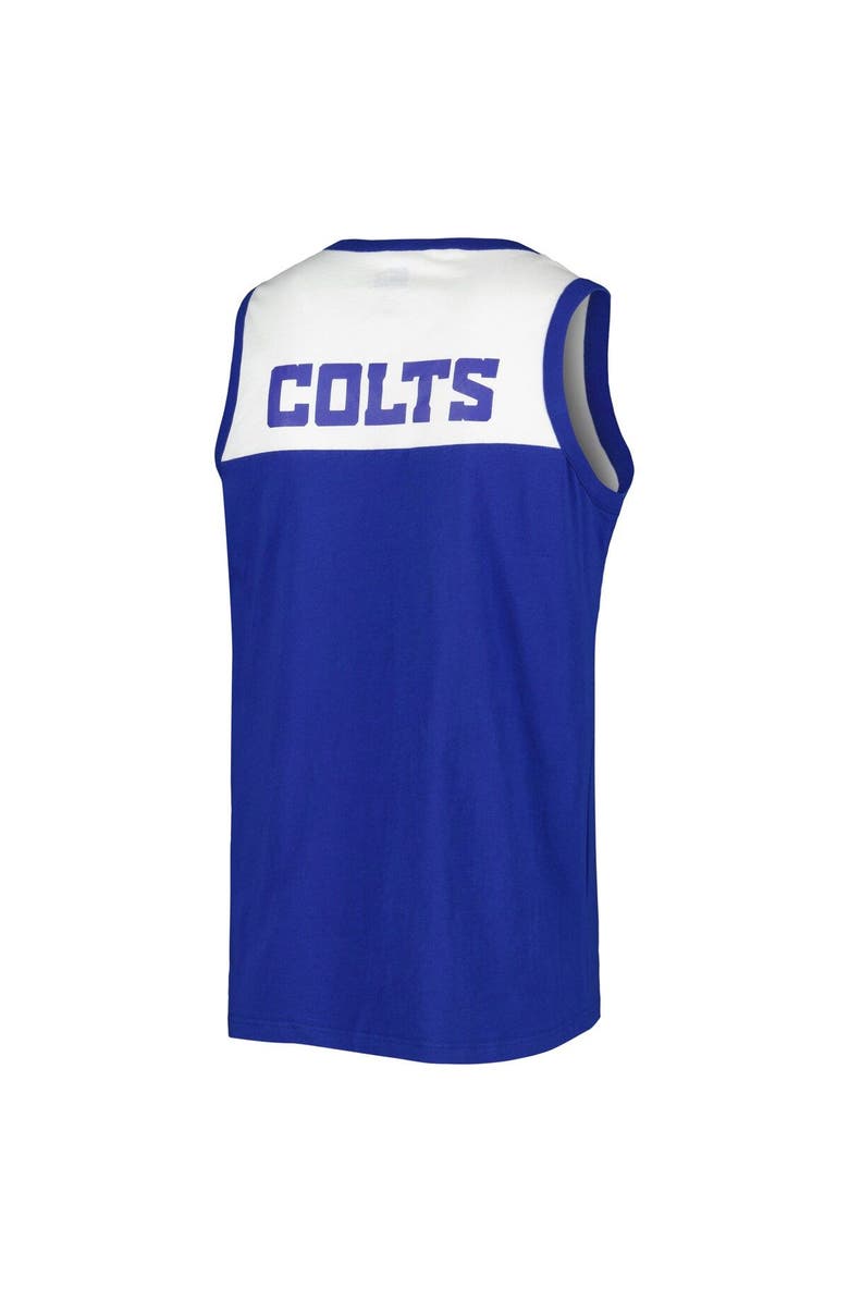 STARTER Men's Starter Royal/White Indianapolis Colts Team Touchdown Fashion Tank Top, Alternate, color, Royal