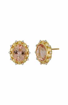 Morganite & Diamond Stud Earrings - 0.13ct. (Nordstrom Exclusive)