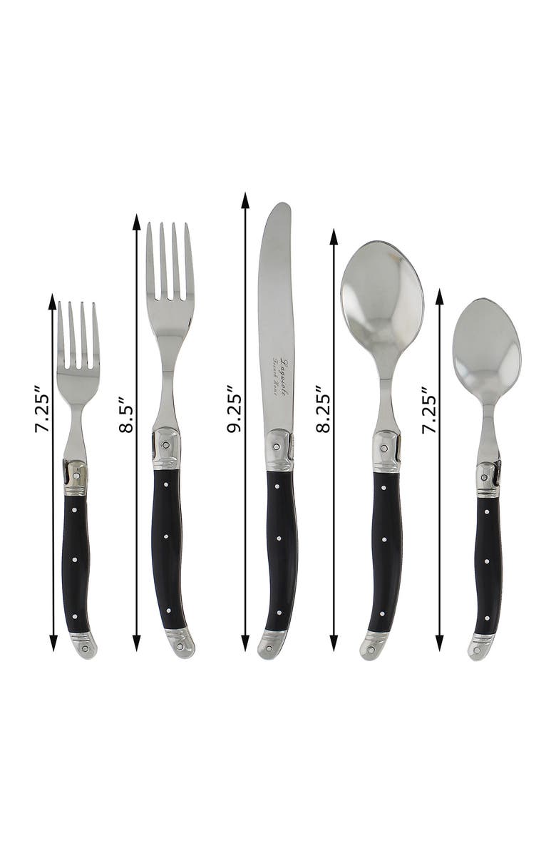 FRENCH HOME 20-Piece Laguiole Black Flatware Set, Alternate, color, Black
