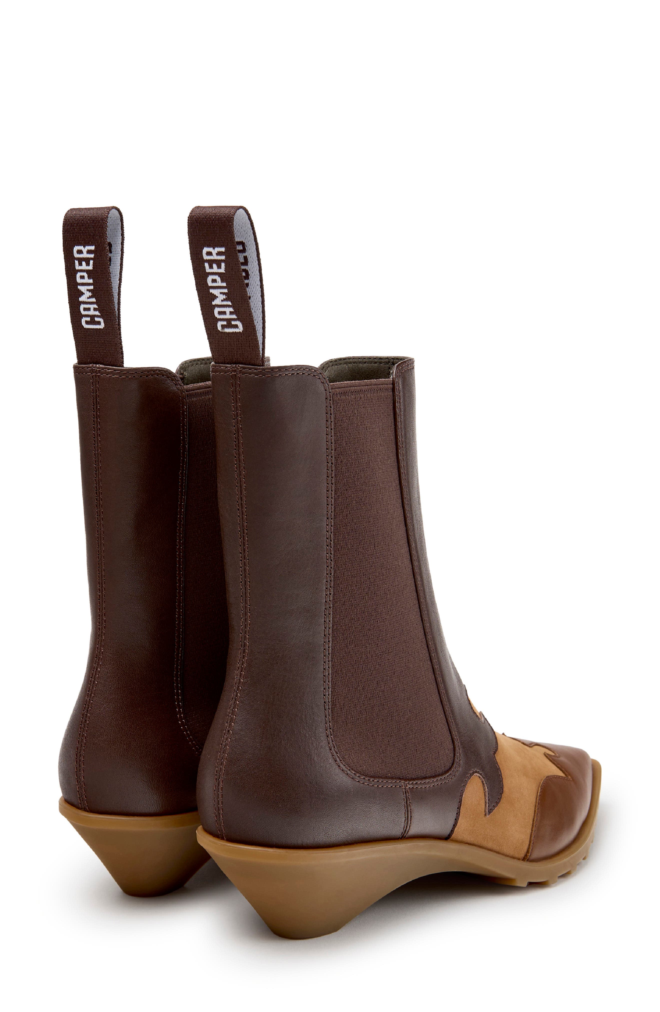 Anita Pointed Toe Chelsea Boot, Alternate, color, MEDIUM BROWN