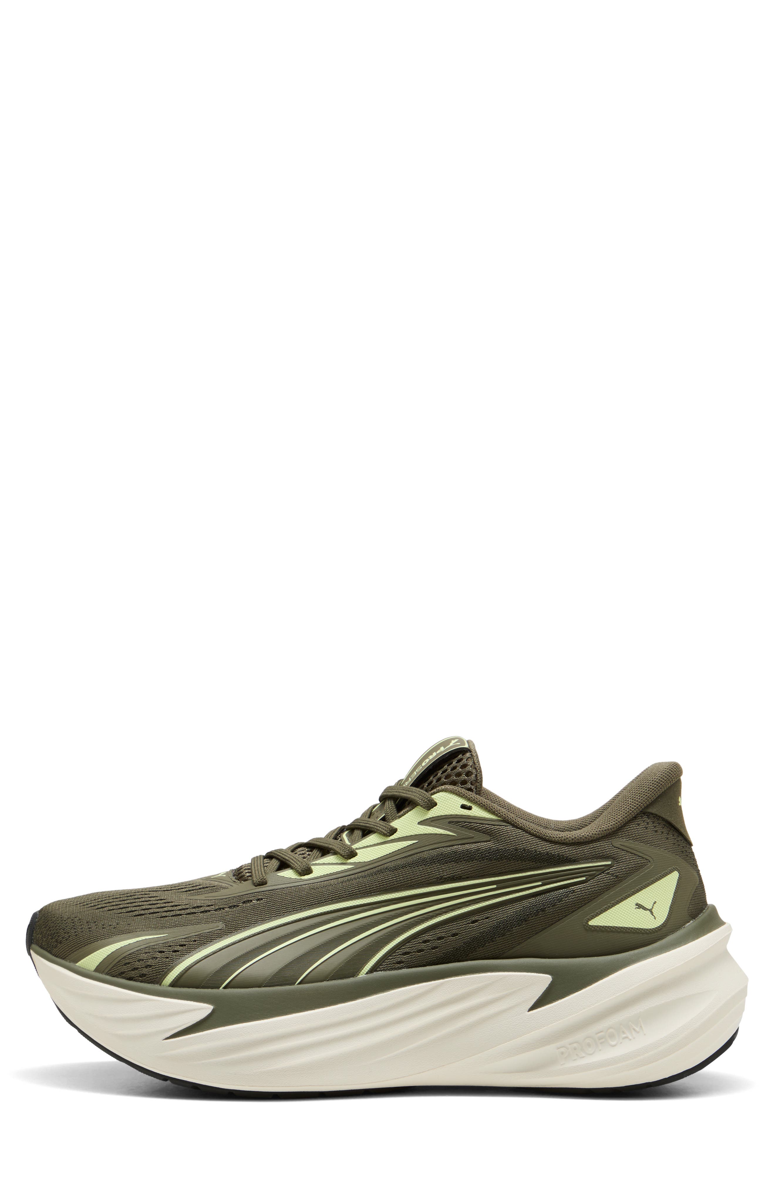 PUMA Maxima Pro Running Sneaker, Alternate, color, Loden Green/ Apple Spritz