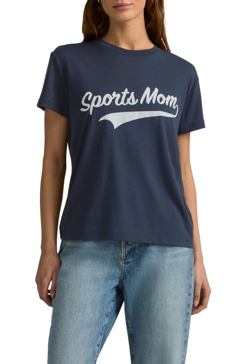 Sports Mom Graphic T-Shirt, Main, color, NAVY/ WHITE