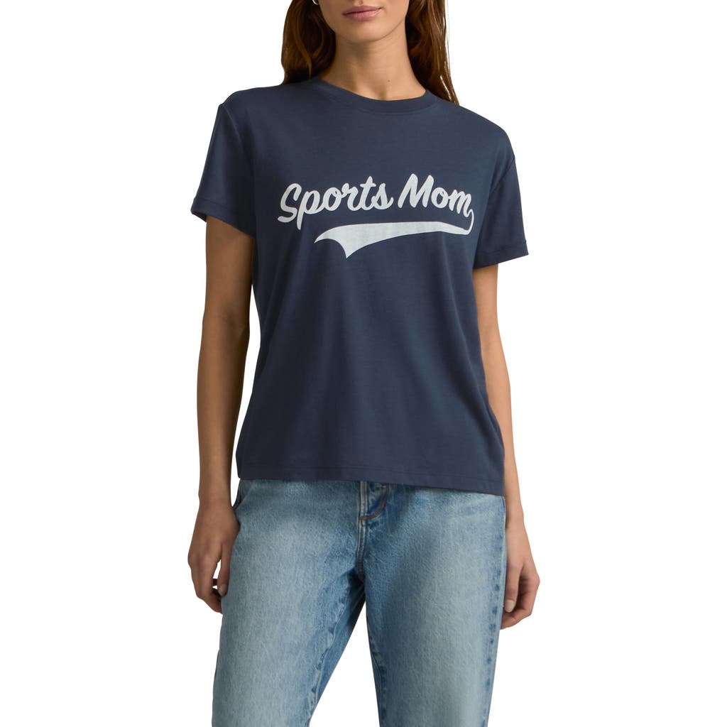 Favorite Daughter Sports Mom Graphic T-shirt In Navy/white