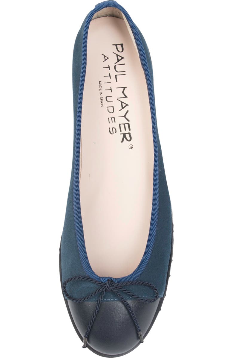 PAUL MAYER Bravo Lug Sole Ballet Flat, Alternate, color, Navy Suede