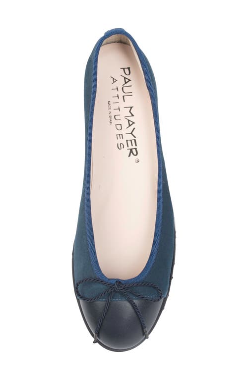 Paul Mayer Bravo Lug Sole Ballet Flat In Blue