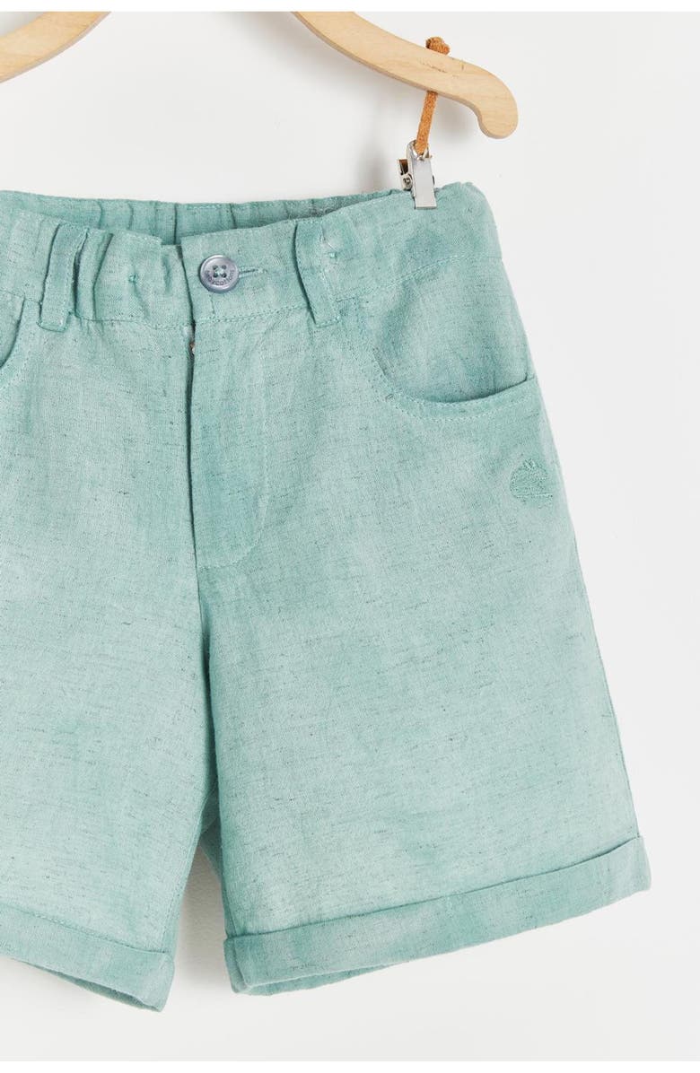 Babycottons Linen Bermuda for Infant, Alternate, color, Green