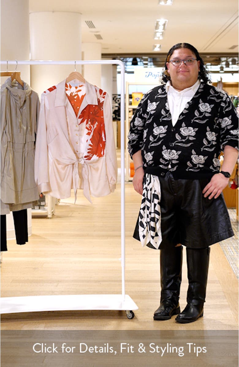 Maisie Floral Tie Front Button-Up Shirt, sales video thumbnail