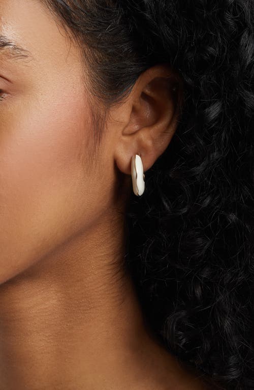 Open Edit Chubby Enamel Hoop Earrings