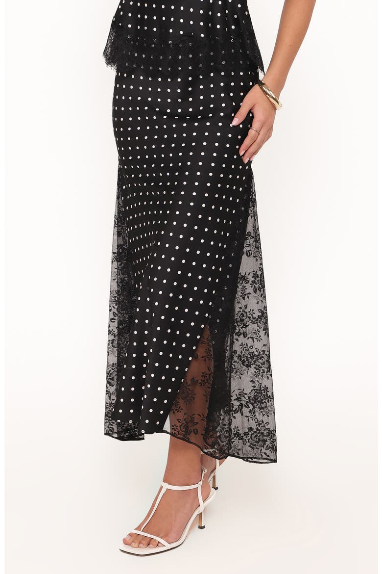 Ailbhe Lace Skirt, Alternate, color, BLACK POLKA DOT