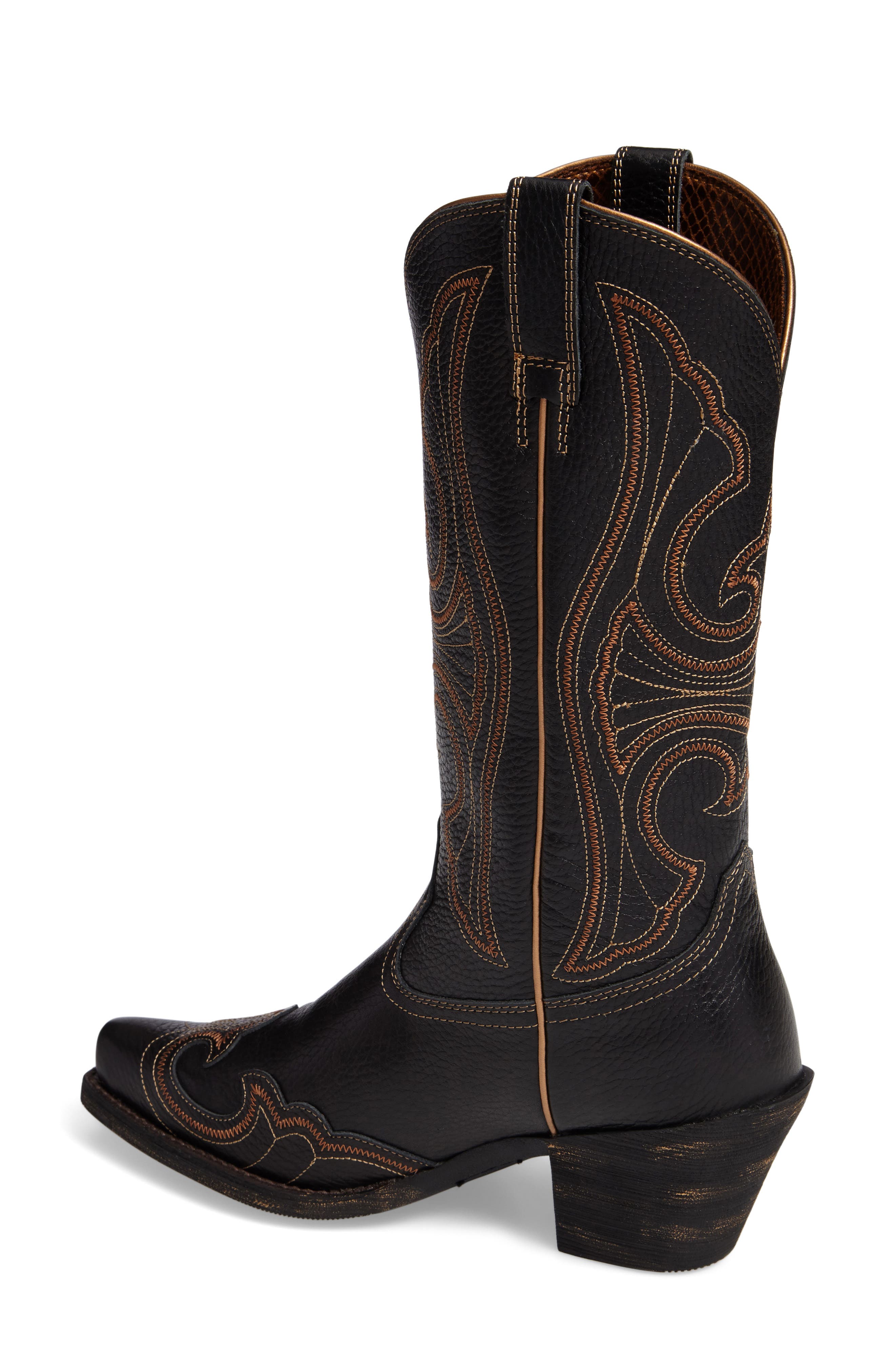 Ariat Round Up D-Toe Wingtip Western Boot, Alternate, color, 