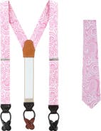 Trafalgar Sobee Paisley Silk Brace and Necktie