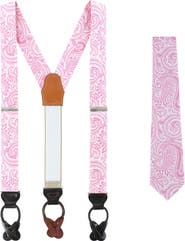 Trafalgar Sobee Paisley Silk Brace and Necktie