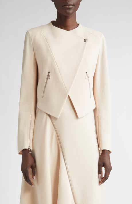 Akris Ariel Double Face Wool Crop Jacket