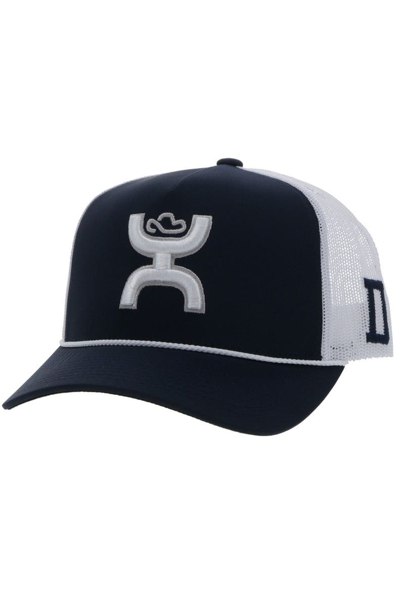 Men's HOOey Navy/White Dallas Cowboys Hands Up Trucker Adjustable Hat, Main, color, Navy