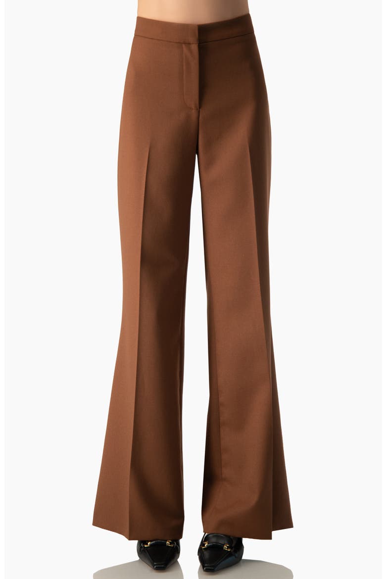 High-Rise Semi-Flare Pants, Main, color, Chedron