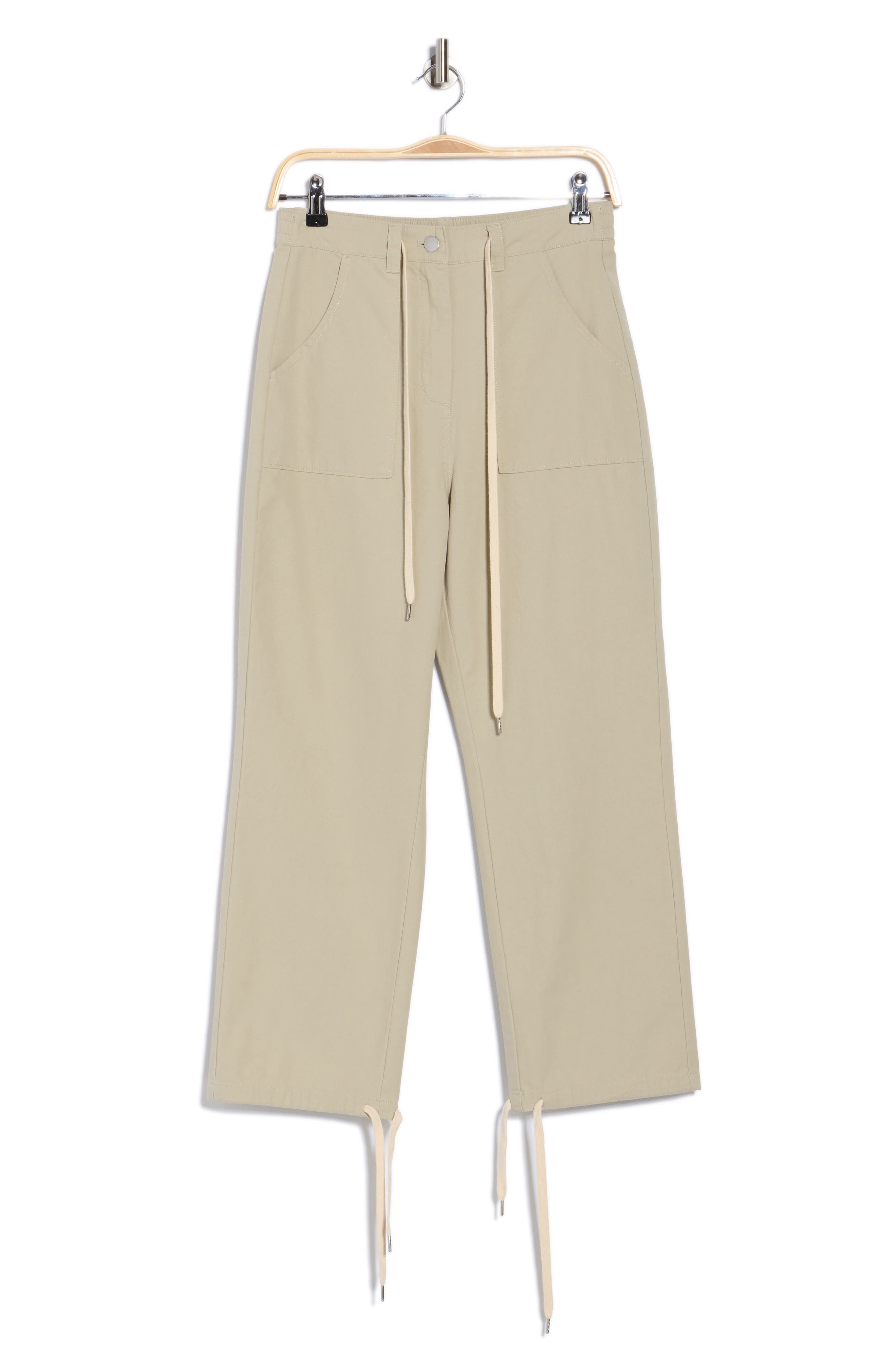 Shoelace Straight Leg Ankle Pants