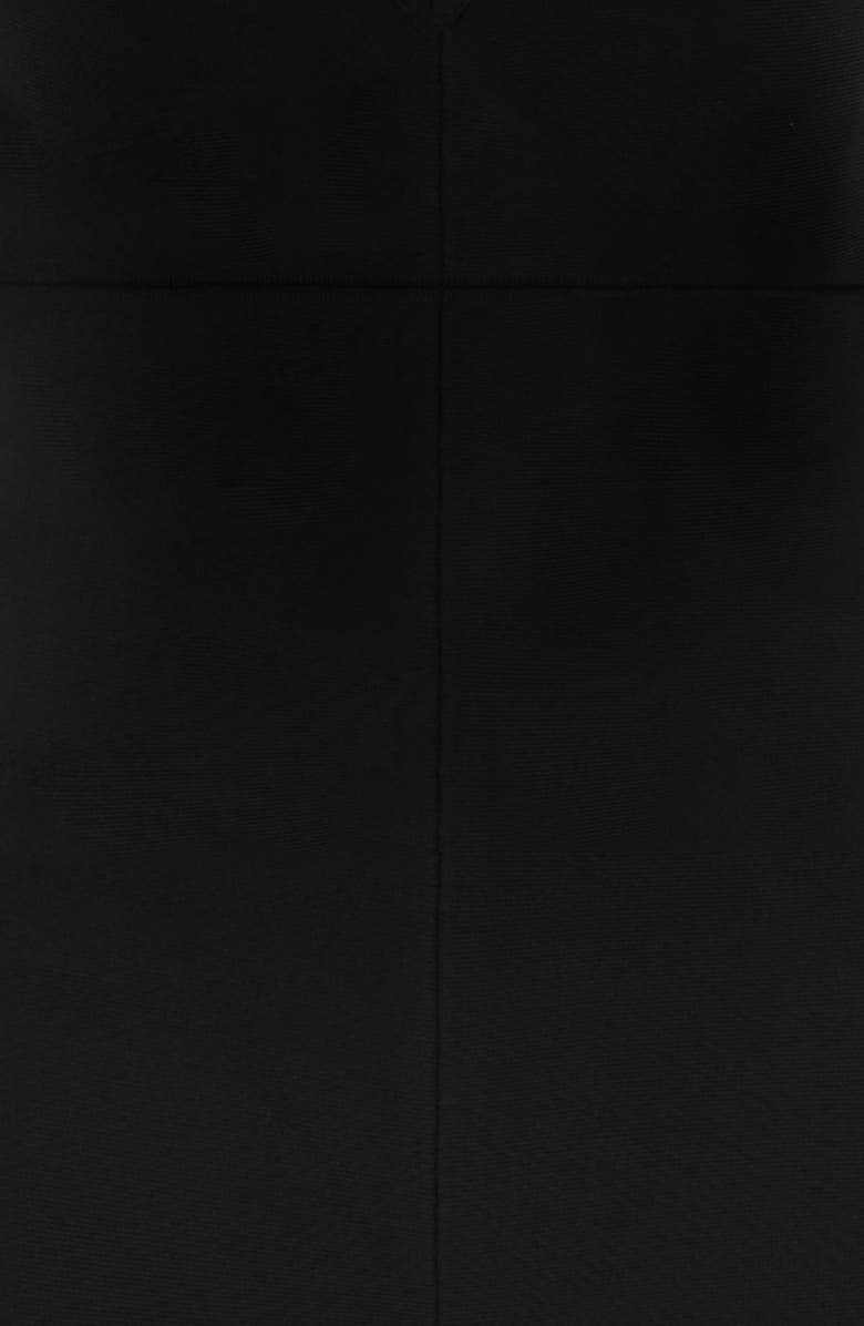 HOUSE OF CB Anaise Plunge Corset Stretch Bandage Jumpsuit, Alternate, color, Black