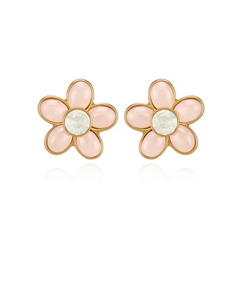 Gold Floral Stud Earrings