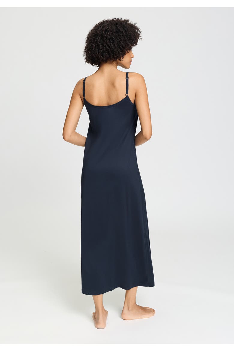 Juliet Pleated Cotton Chemise, Alternate, color, Deep Navy