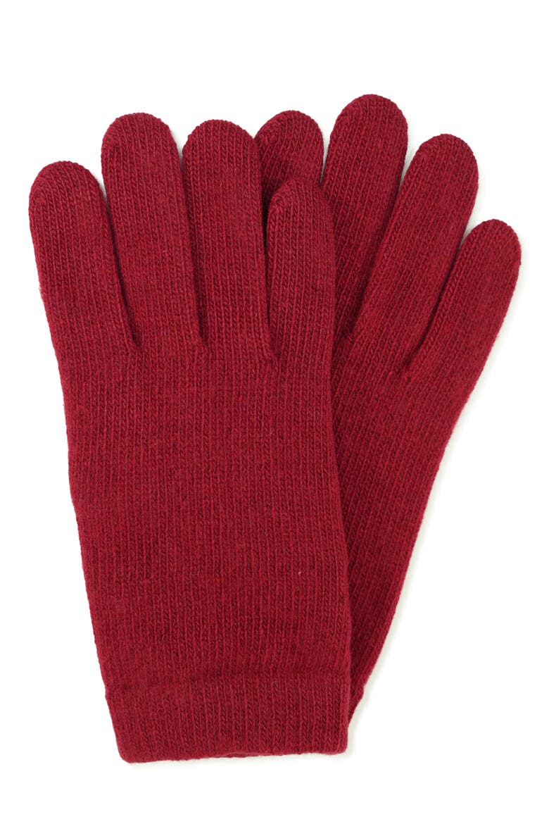 Solid Cashmere Gloves, Alternate, color, CADMIUM RED