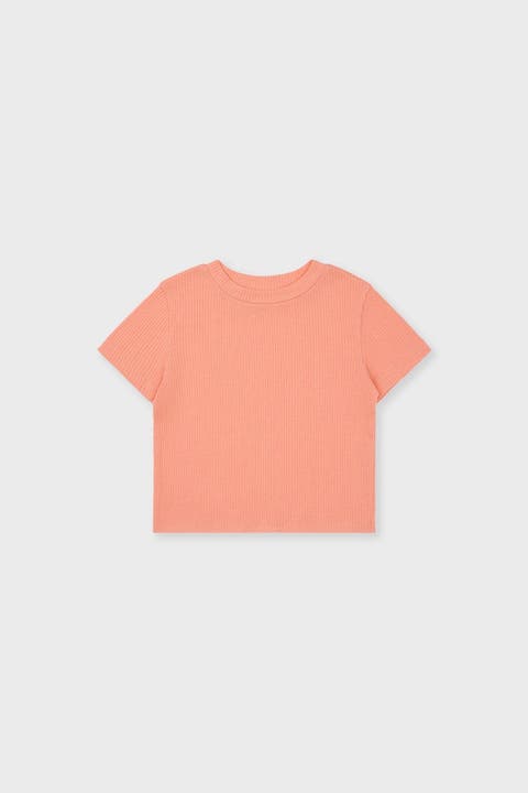 Organic Cotton Cropped Ribbed Shirt
